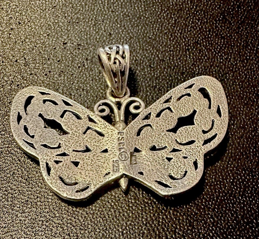 Peter Stone PSCL 925 Sterling Silver Celtic Knotwork Butterfly Pendant