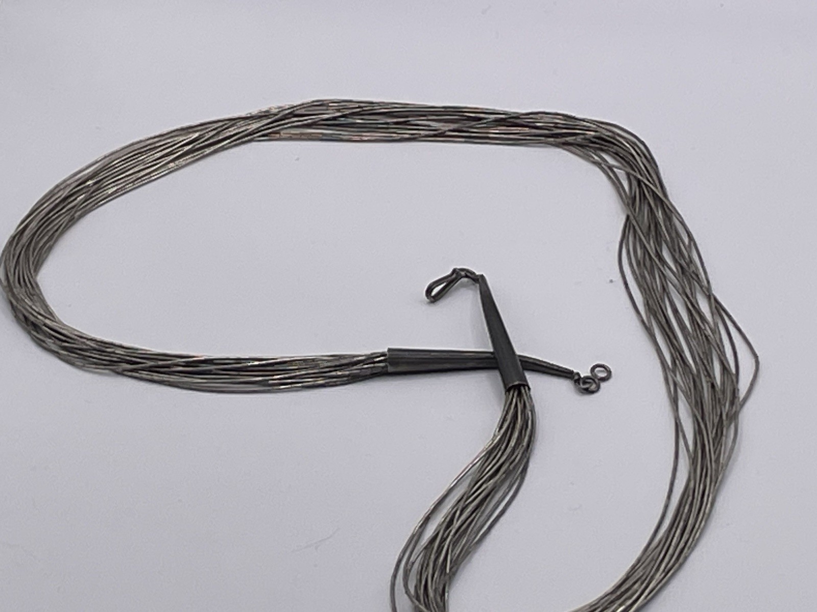 Vintage Liquid Silver Necklace 20 Strand 24 1/2″ Sterling Silver READ