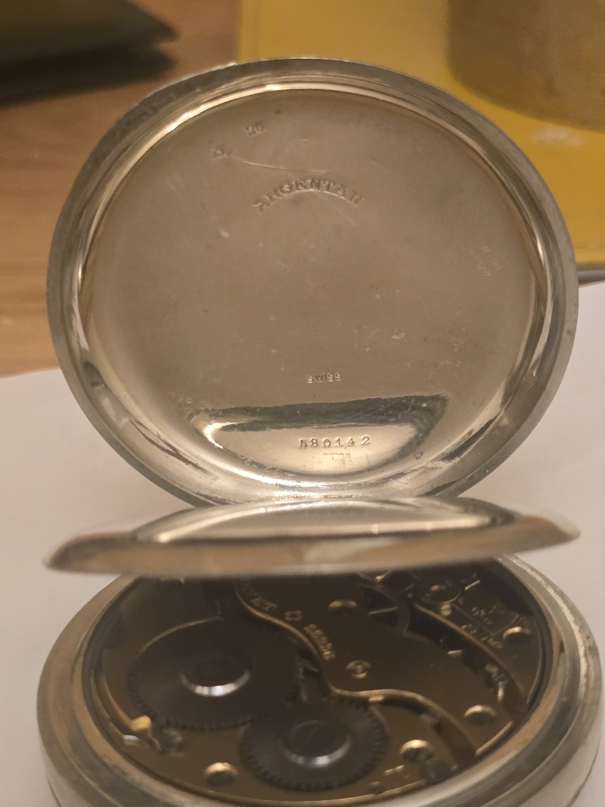 Rare Vintage mappin webb London 8 Days Pocket watch Large 60 MM
