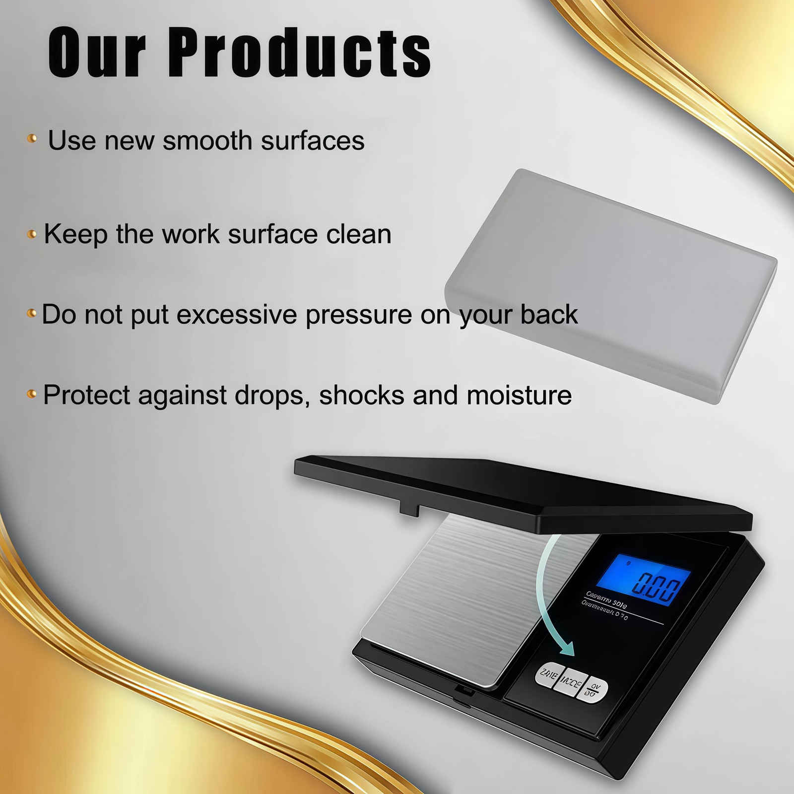 Digital Scale 1000g x 0.1g Jewelry Gold Silver Coin Gram Pocket Size Grain New
