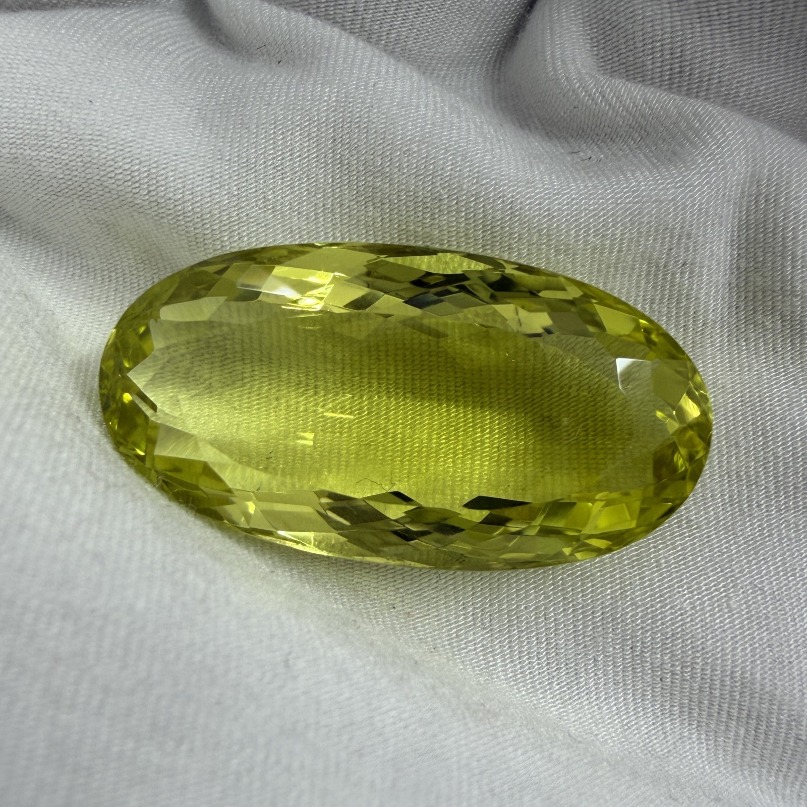 100% Natural Lemon Topaz Oval Cut Loose Gemstone, Weight: 33.90 Carats