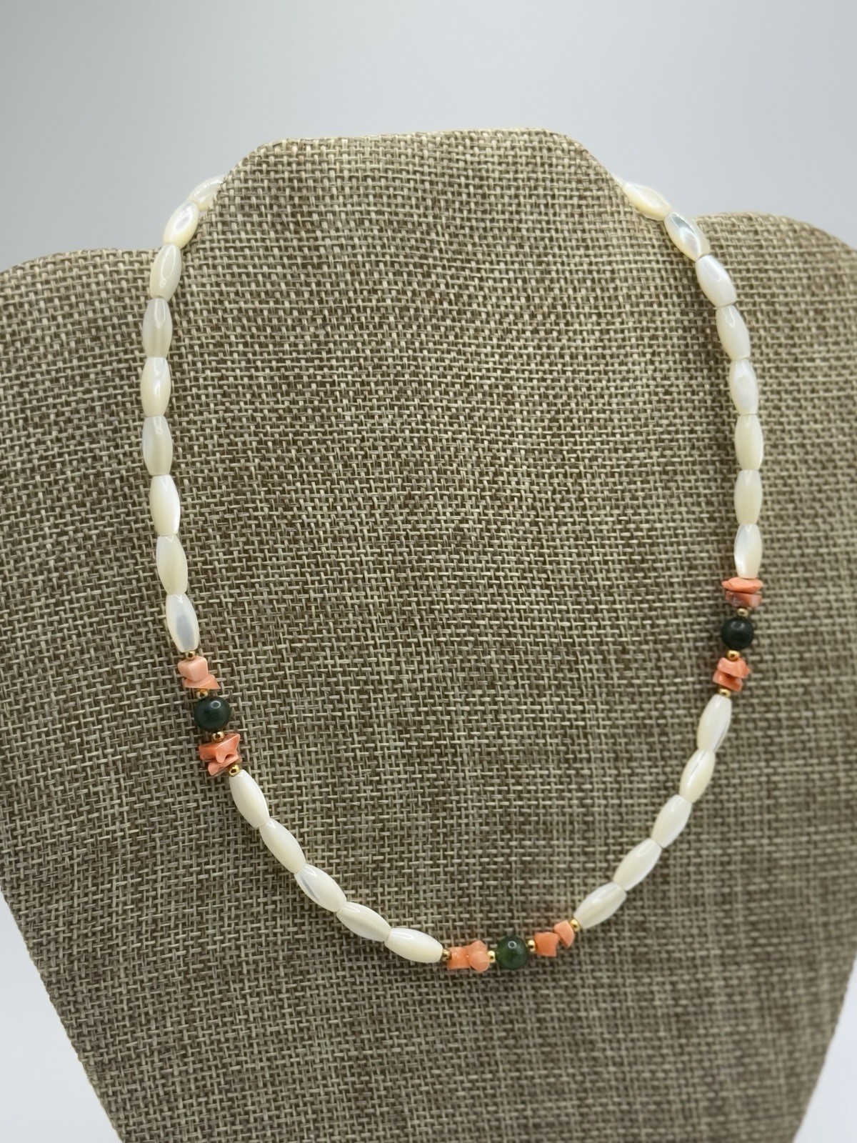 Handmade Beaded Necklace & Bangle Bracelet Set: Coastal Boho Jewelry