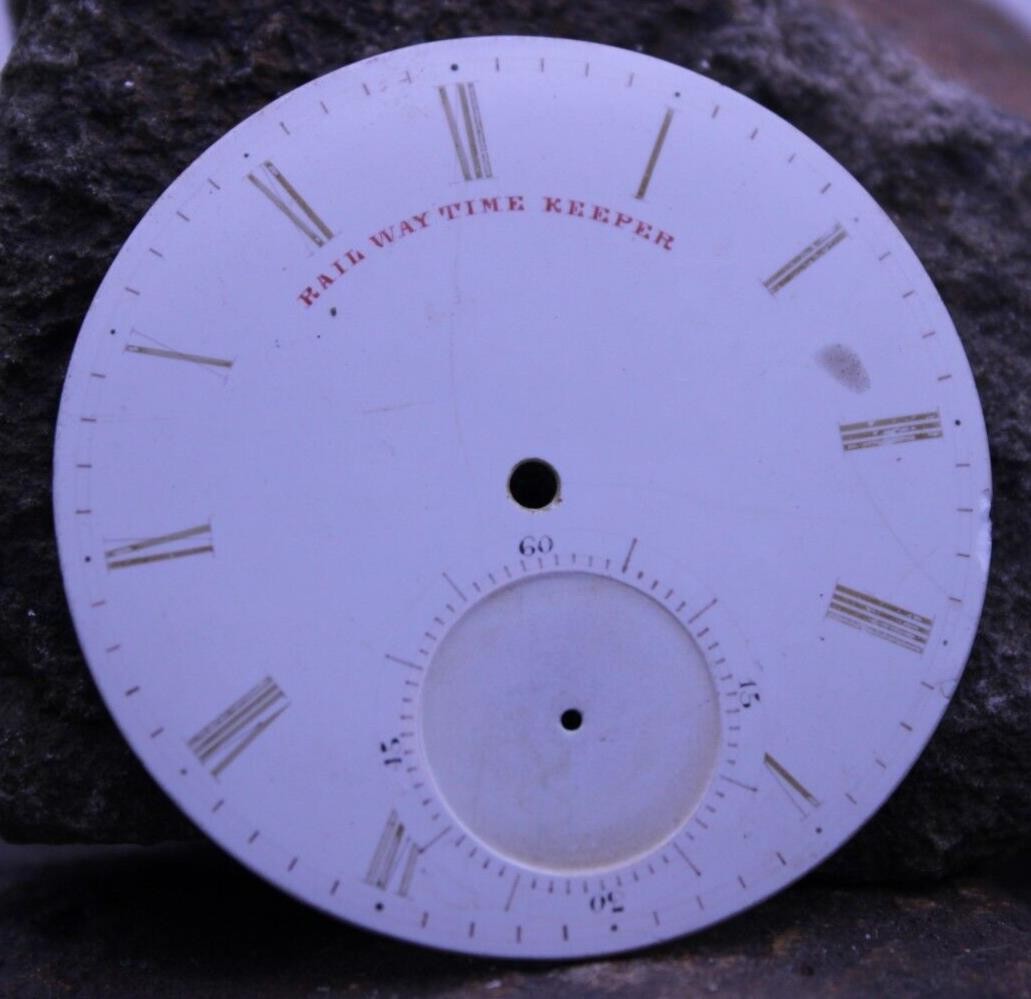 RAIL WAY TIME KEEPER POCKET WATCH PORCELAIN DIAL 45.4mm (A19)