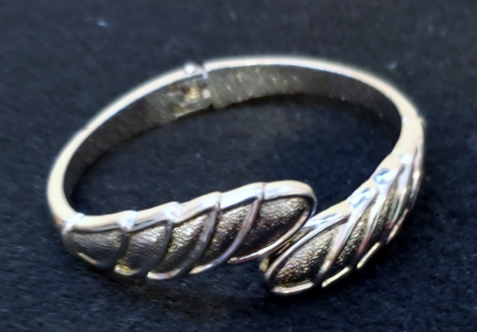 Silvertone Cuff Bracelet, hinged ( 2 1/8in Inside )
