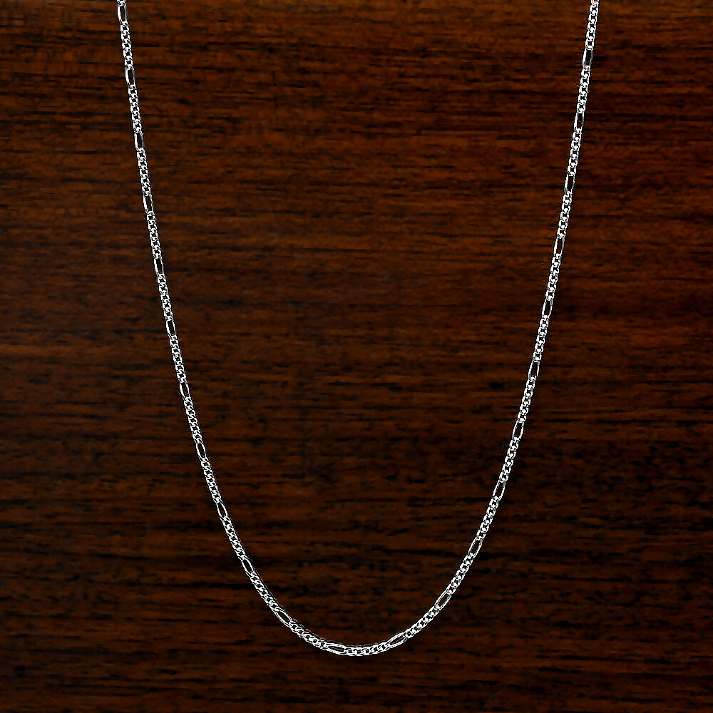 18 inch Figaro Style Chain 925 Sterling Silver Jewelry 6117