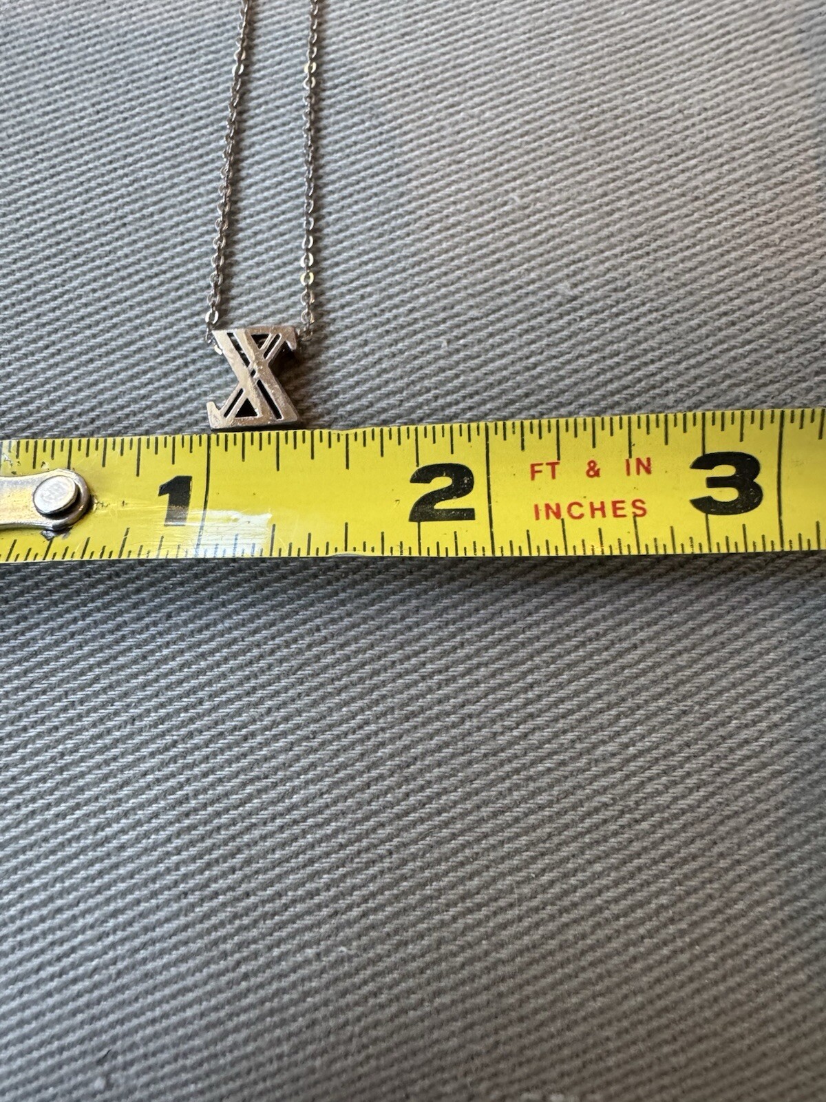 Vintage Zaxie by Stefanie Taylor Gold Tone Rhinestone “Z” Pendant & 20” Necklace