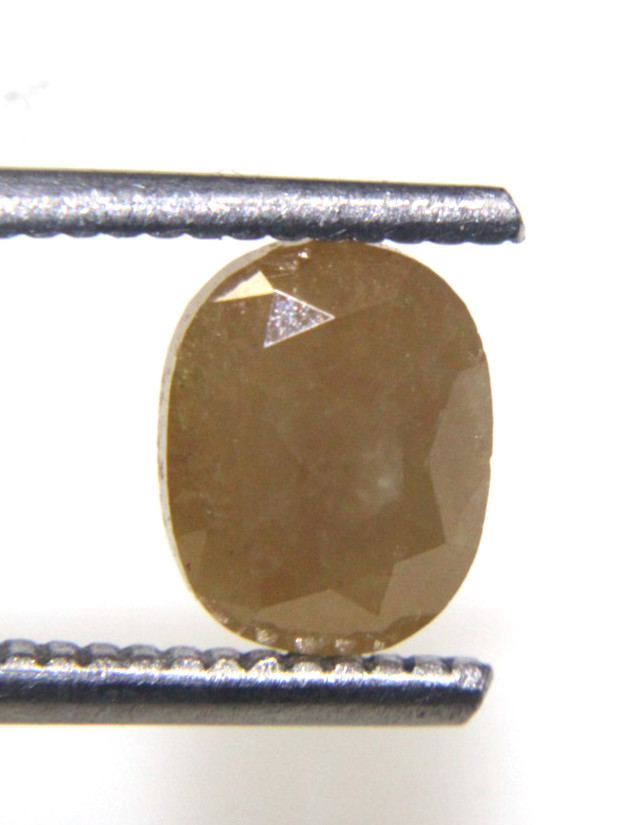 2.43 cts Big Oval Shape Smiley Yellow Color Rose Cut Diamond 8.24×6.45×4.84 MM