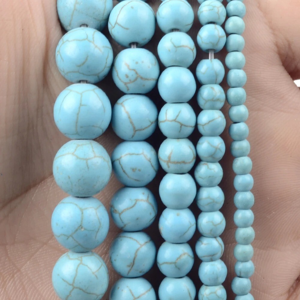 Natural Gemstone Round Spacer Loose Beads 4mm -10mm Jewelry Making DIY