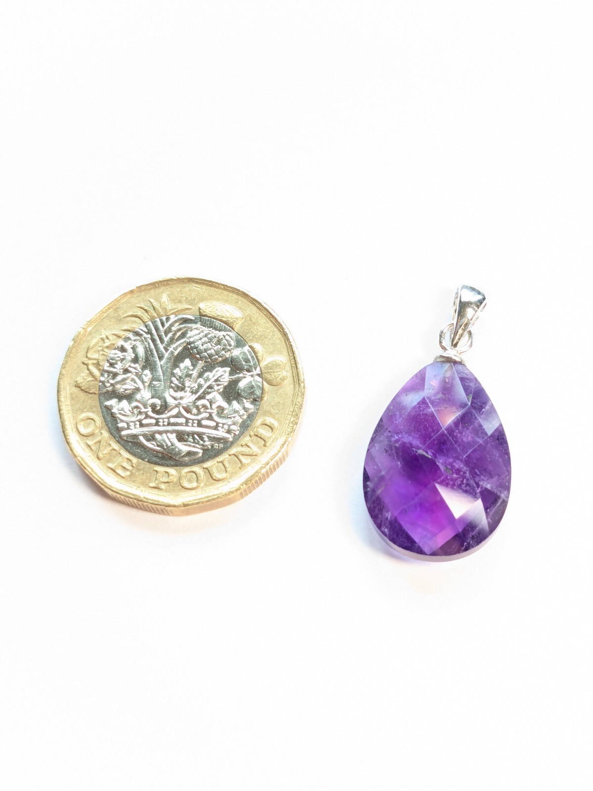 Beautiful Amethyst Silver Pendant Only Gemstone Dunyagems Gift 557