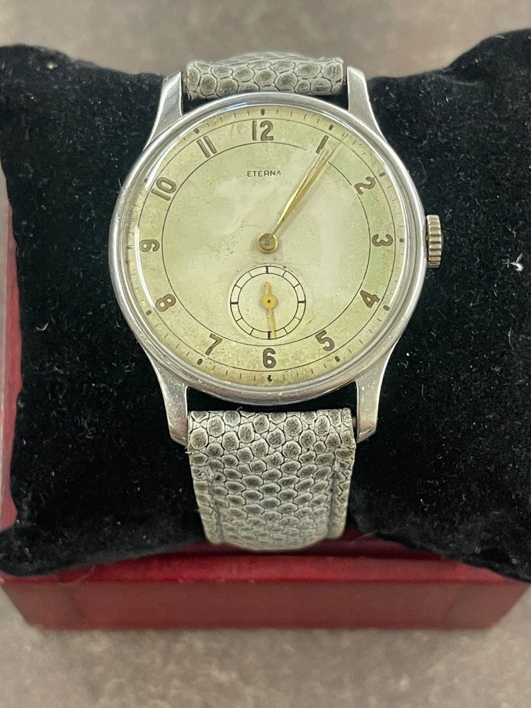 Eterna 1020 Subdial 1941’s Hand-Wind Patina Vintage 35mm 18mm lugs