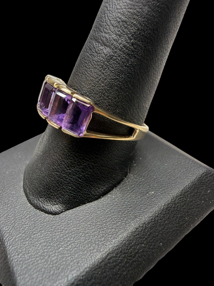 Amethyst Lady’s Stone Ring 14K Yellow Gold 2.29dwt Size:10 (MP3070373)
