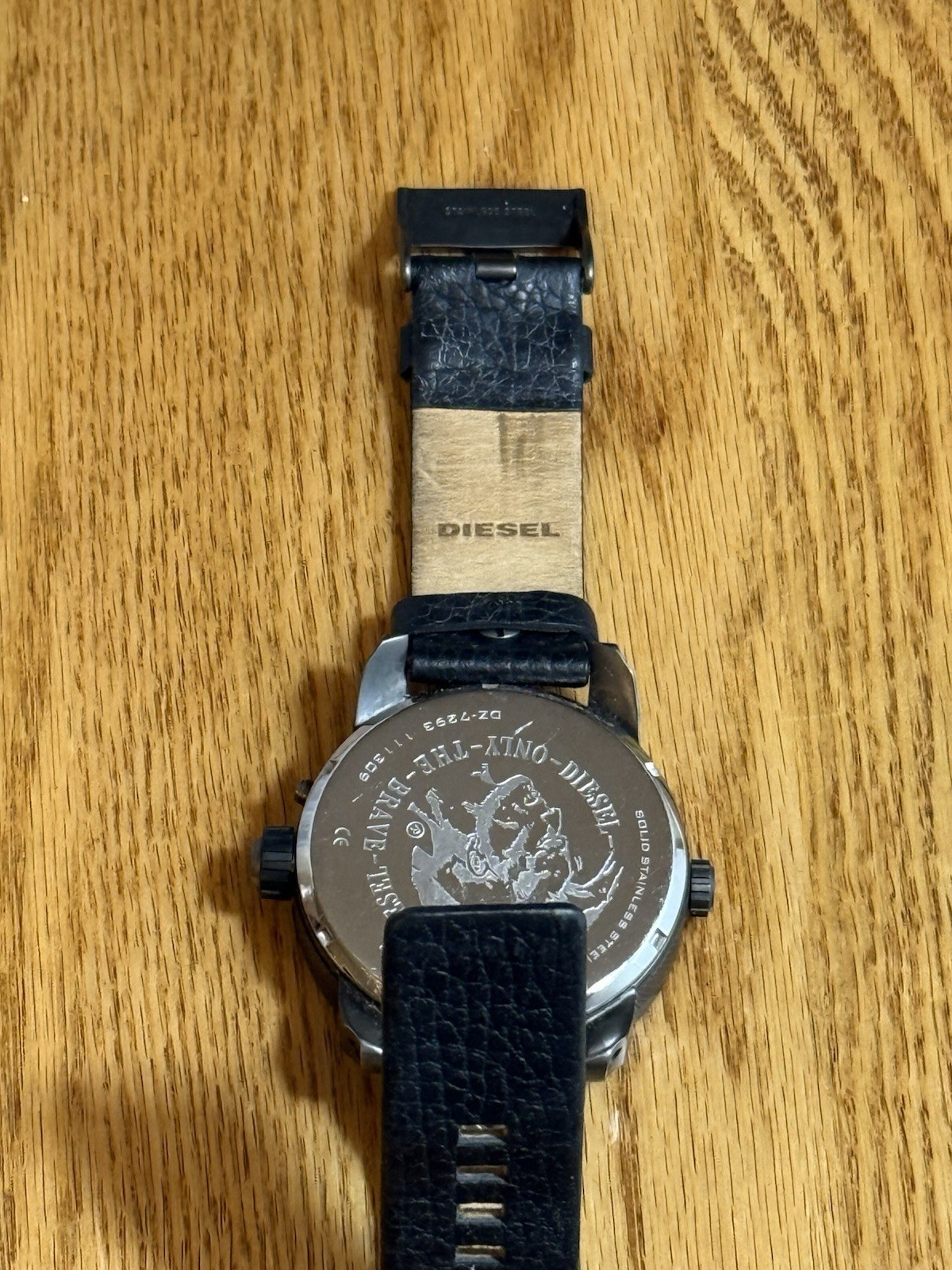 Diesel DZ7293 Black Four Movement Black Leather Band Watch