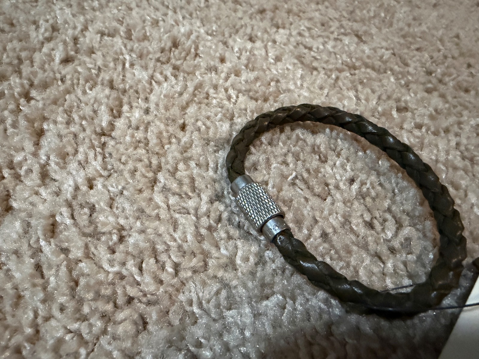 Polo Ralph Lauren classic green NY leather braided bracelet wrist strap 1967 RL