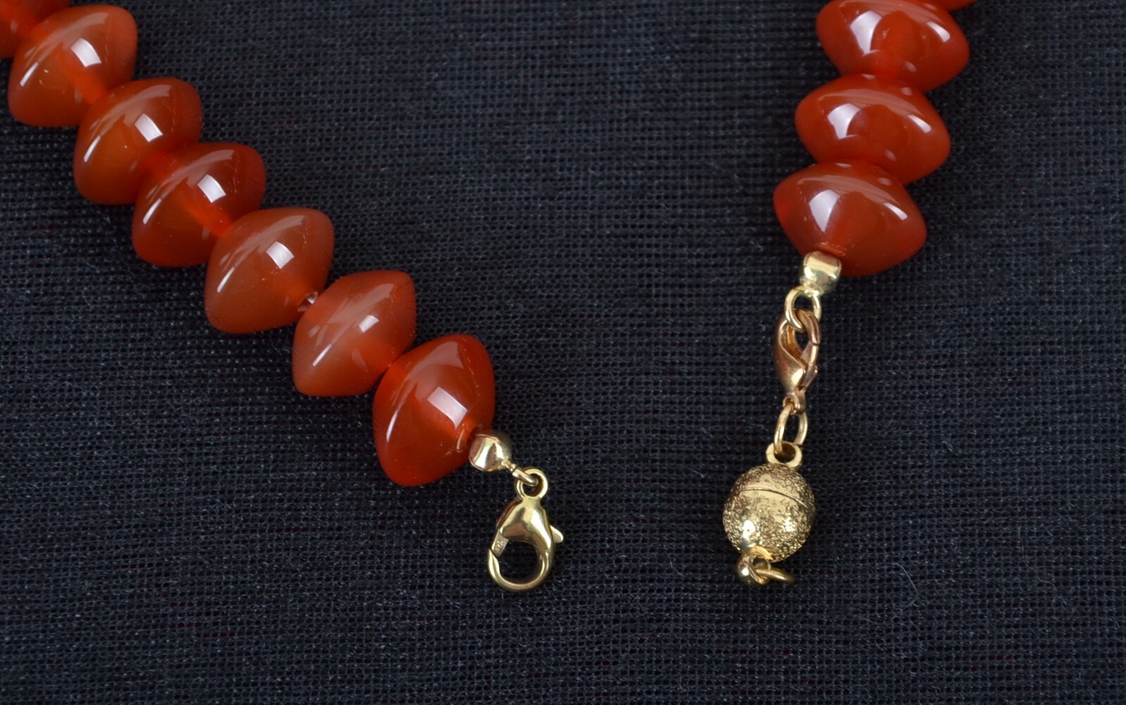 Real Pearl Necklace Agate Beads Terracotta 123g 52cm Long Gemstone Jewellery
