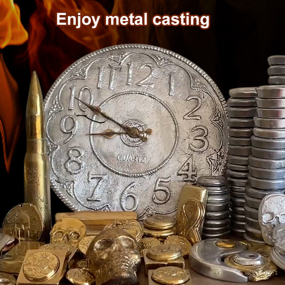 3KG Digital Metal Melting Furnace Jewelry Smelter Kiln Refining Gold Silver 110V