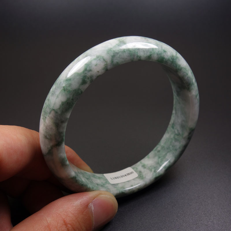 61mm Certified Grade A 100% Natural Green Jadeite Jade Bracelet Bangle Z07053