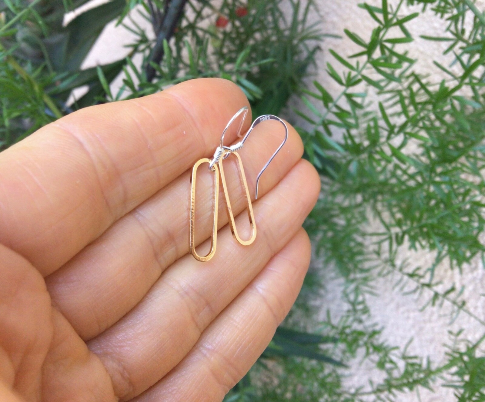 HANDCRAFTED SUNDANCE CHARM LINK EARRINGS HANDMADE SIMPLE ARTISAN JEWELRY