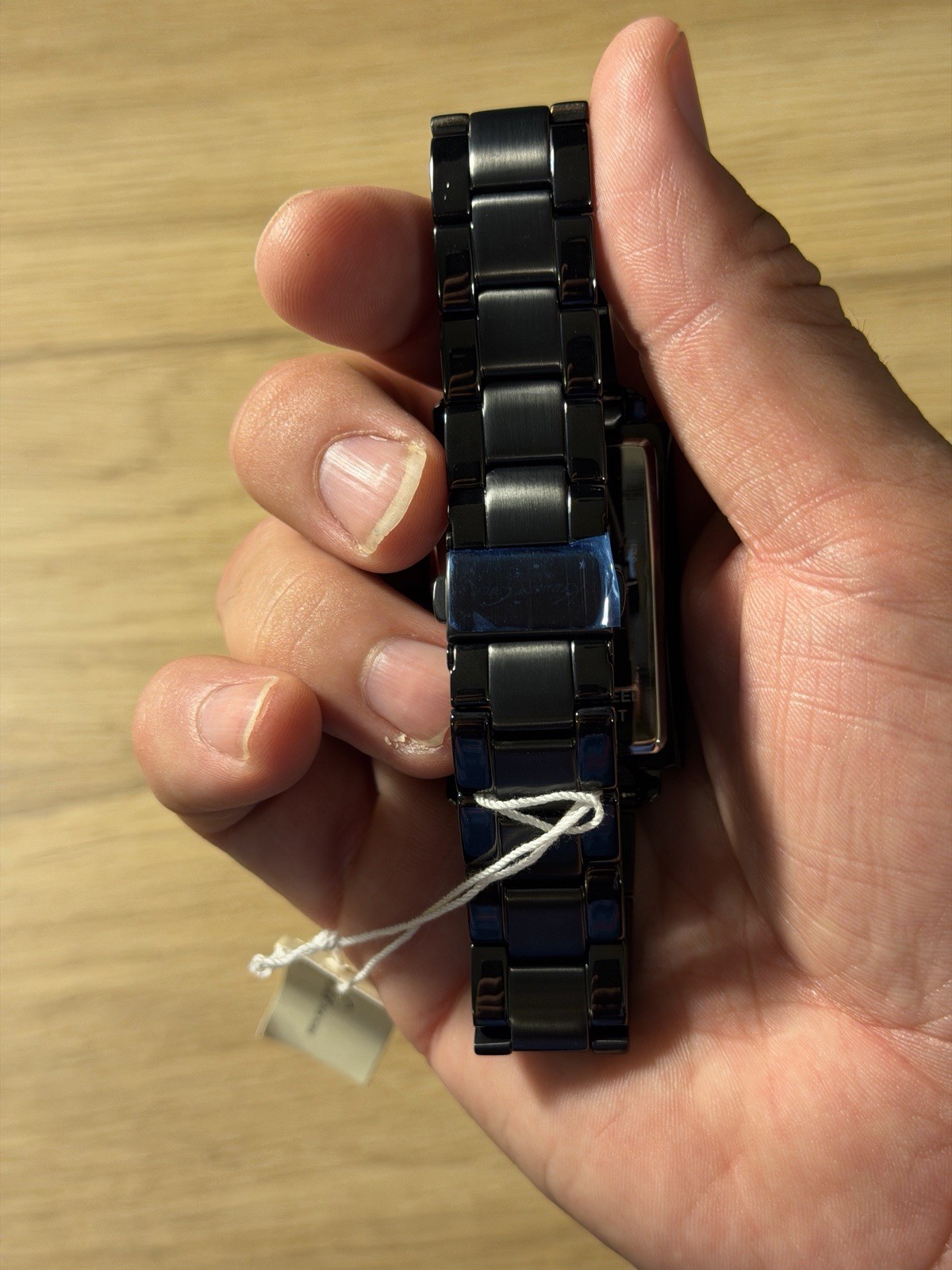 Kenneth Cole Watch New With Tags (Needs Battery) Black Chain Link Watch
