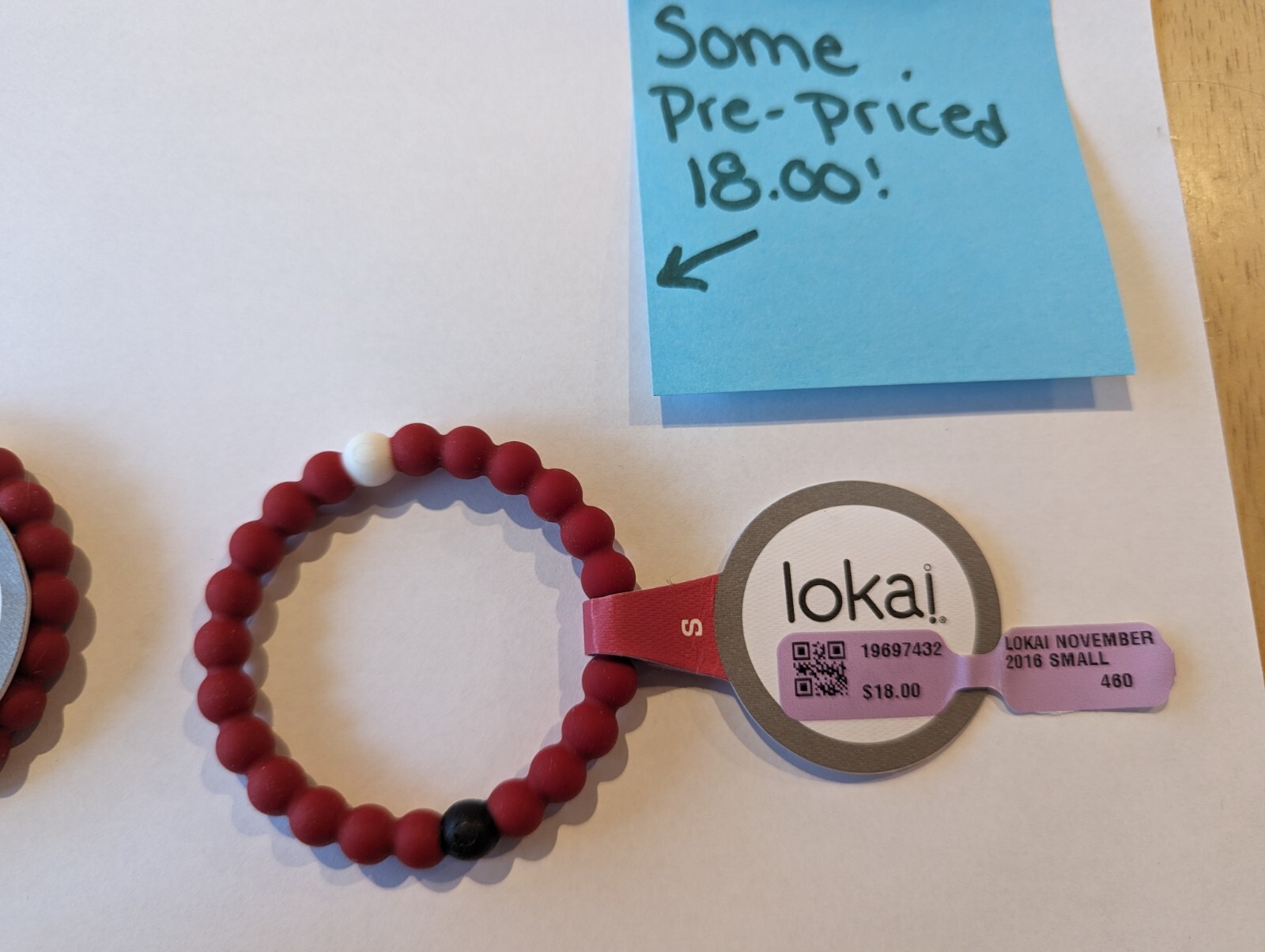ONE NEW Lokai Bracelet RED SMALL Find Your Balance