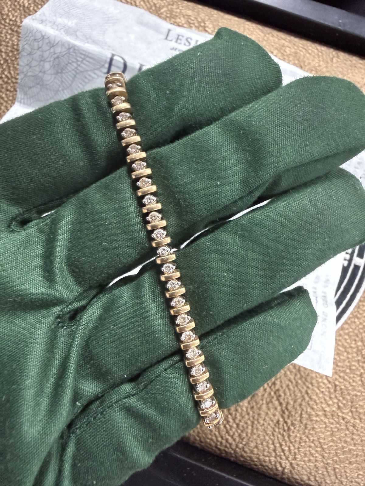 2ct Of Natural Diamonds – Tennis Bracelet, 9ct Yellow Gold With Certificate