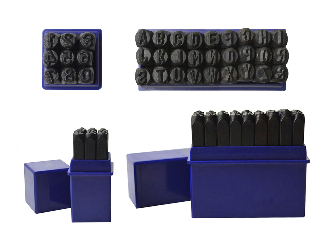 36 Piece 1/4″ 6 mm Steel Stamp Punch Set for Metal Stamping Alphabet Number Tool