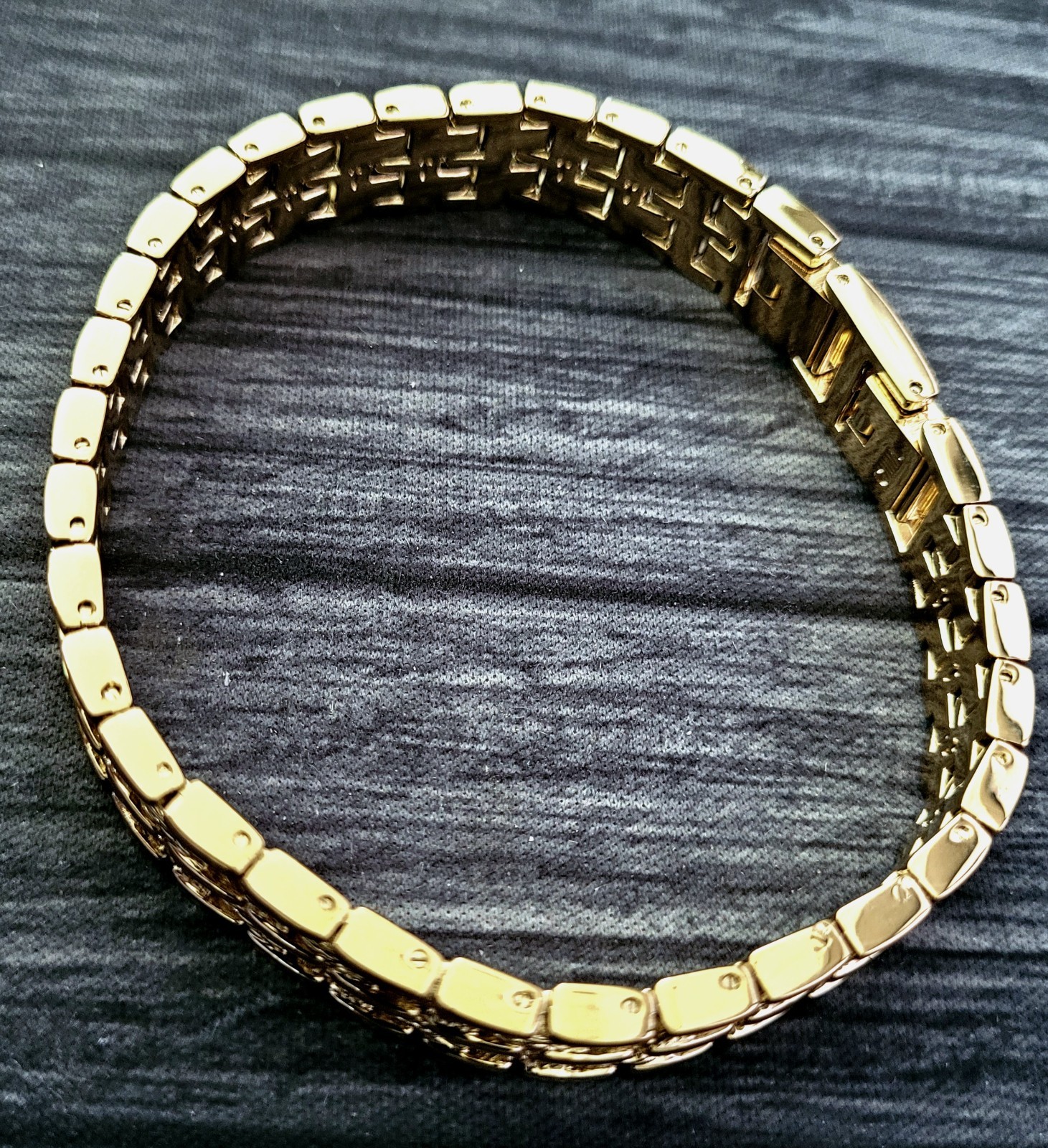 Rare Elgin Gold Nugget Men’s Fashion Bracelet With All Links