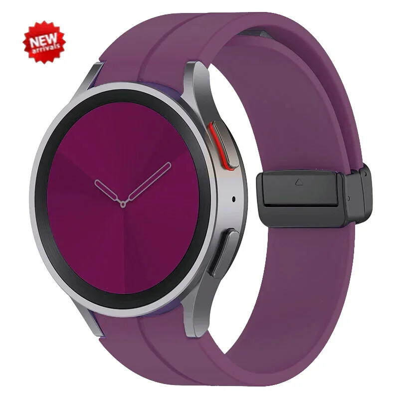 Magnetic Silicone Band Strap For Samsung Galaxy Watch 5 Pro 45mm 4 40 42 46 44mm
