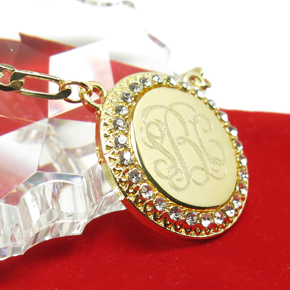 18K Gold – Plated Personalized Monogram Name Necklace USA