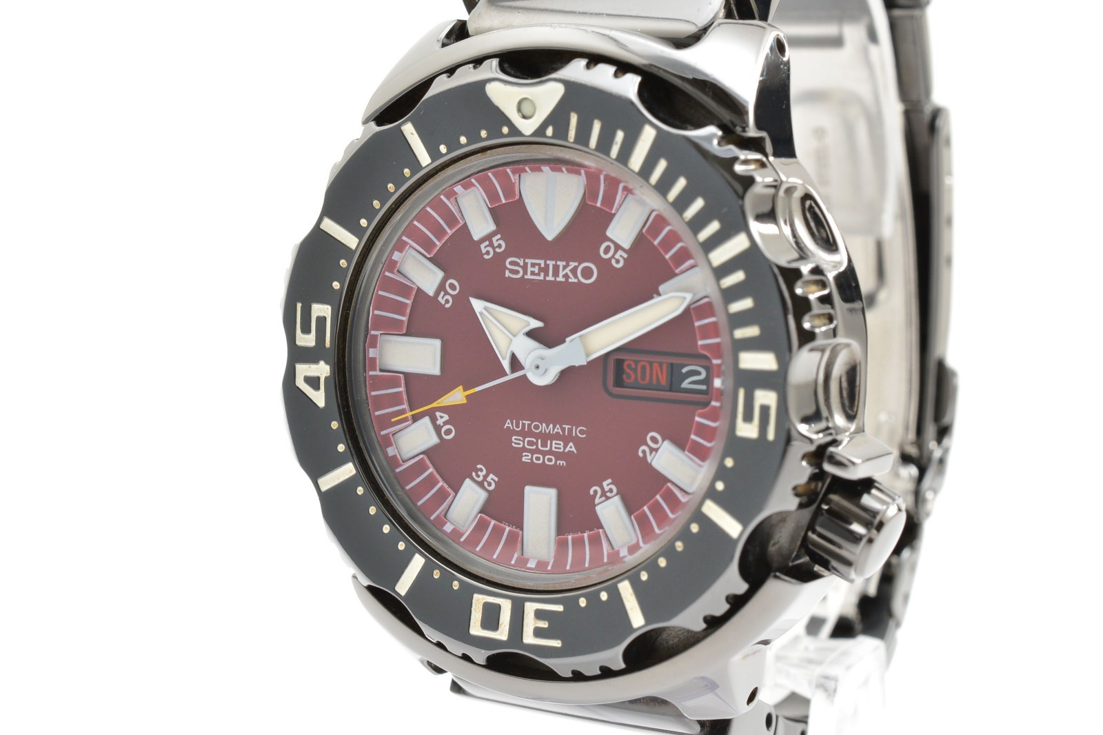 [EXC+5] SEIKO Night Monster 7S26-03G0 Diver 200m AT 21J Red Dial Men’s Watch JP