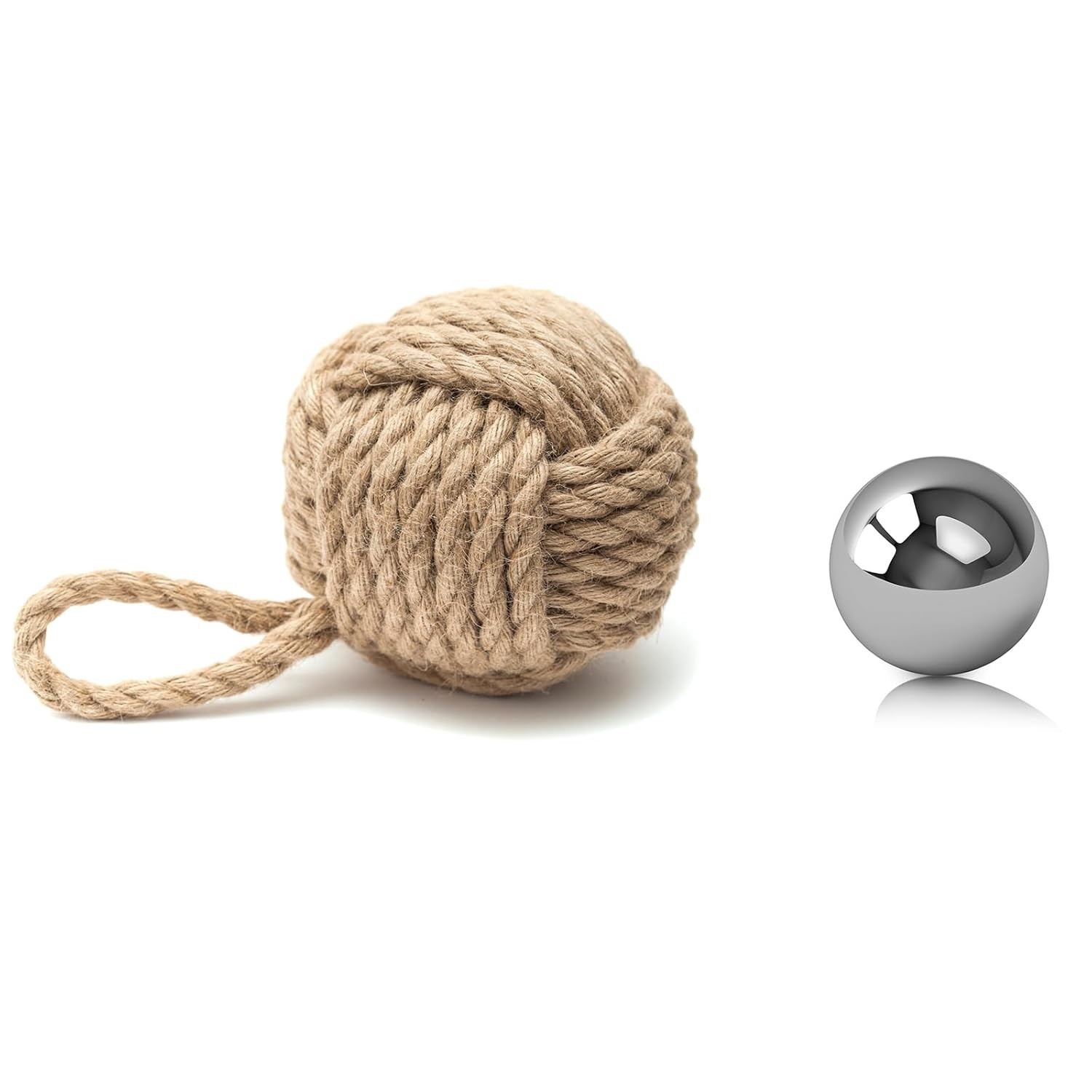 Coin Rings: Assorted 3/4, 7/16, 1/4 Inch Stainless Steel Monkey Fist Balls 16…