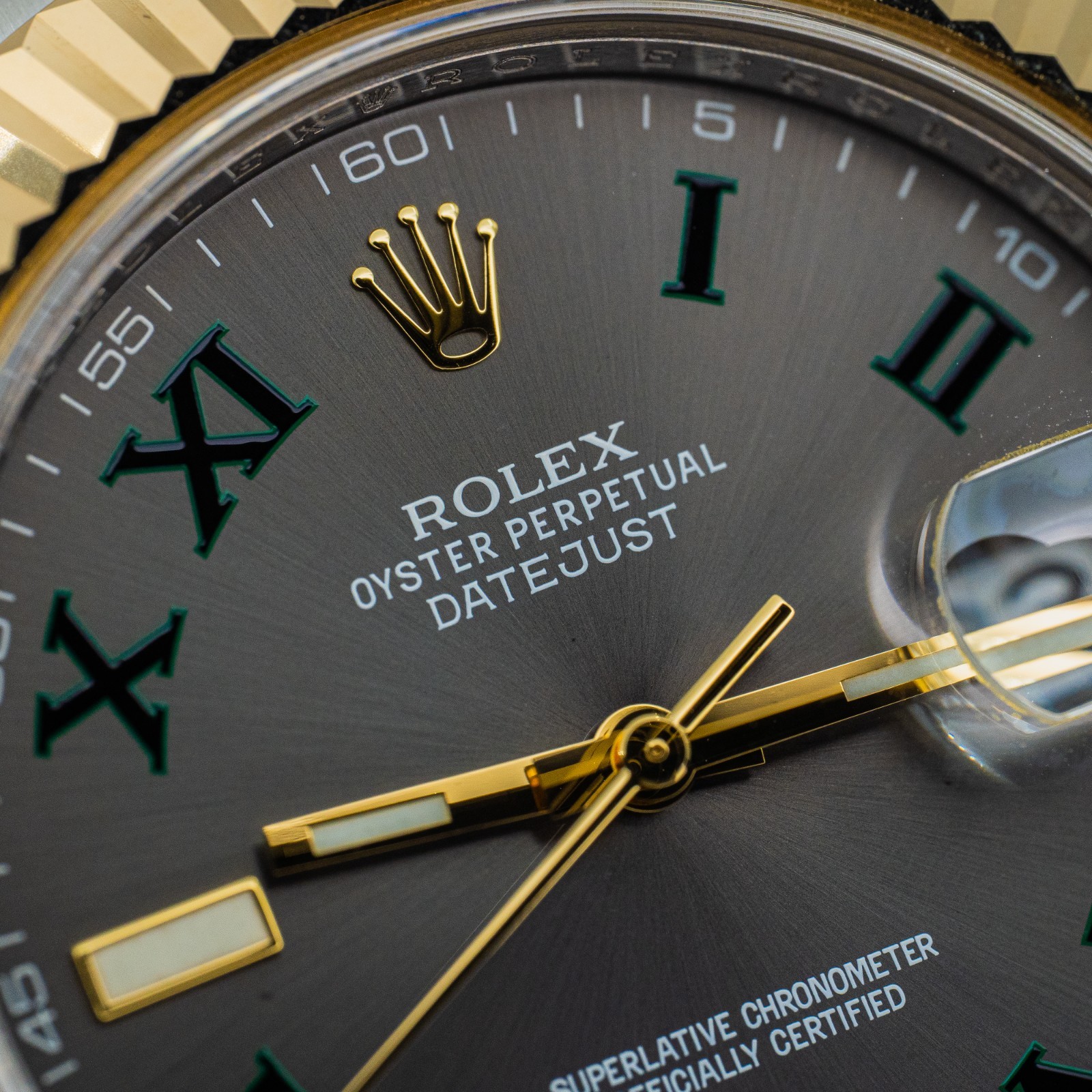 2014 Rolex Datejust 116333 41mm Wimbledon Dial Two Tone Yellow Gold/Steel B+P