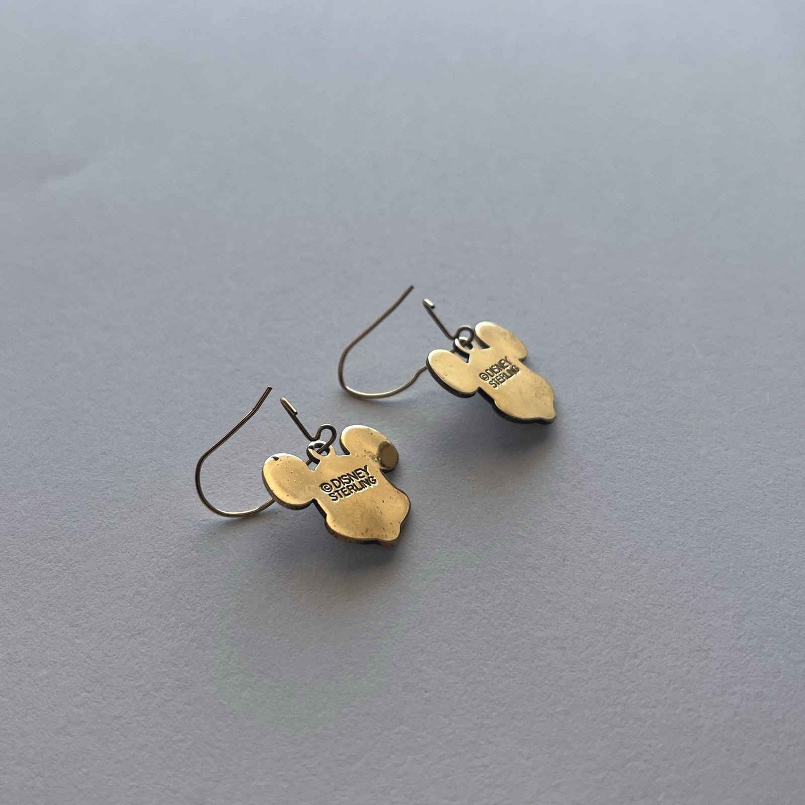 gold plated sterling silver disney mickey mouse earrings