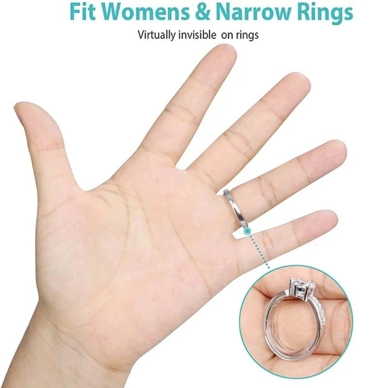 Invisible Ring Size Adjuster Set 8Pcs Loose Rings Resizer Reducer Spacer Guard