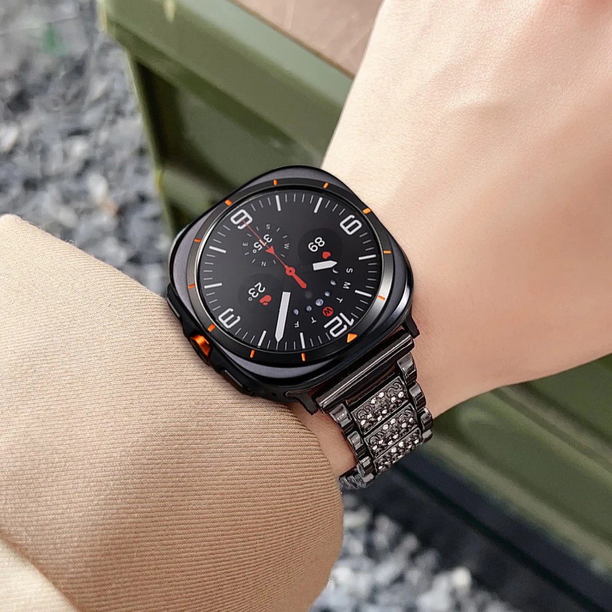 Luxury Diamond Metal Band for Samsung Galaxy Watch 8 40 44mm Classic 46mm Women