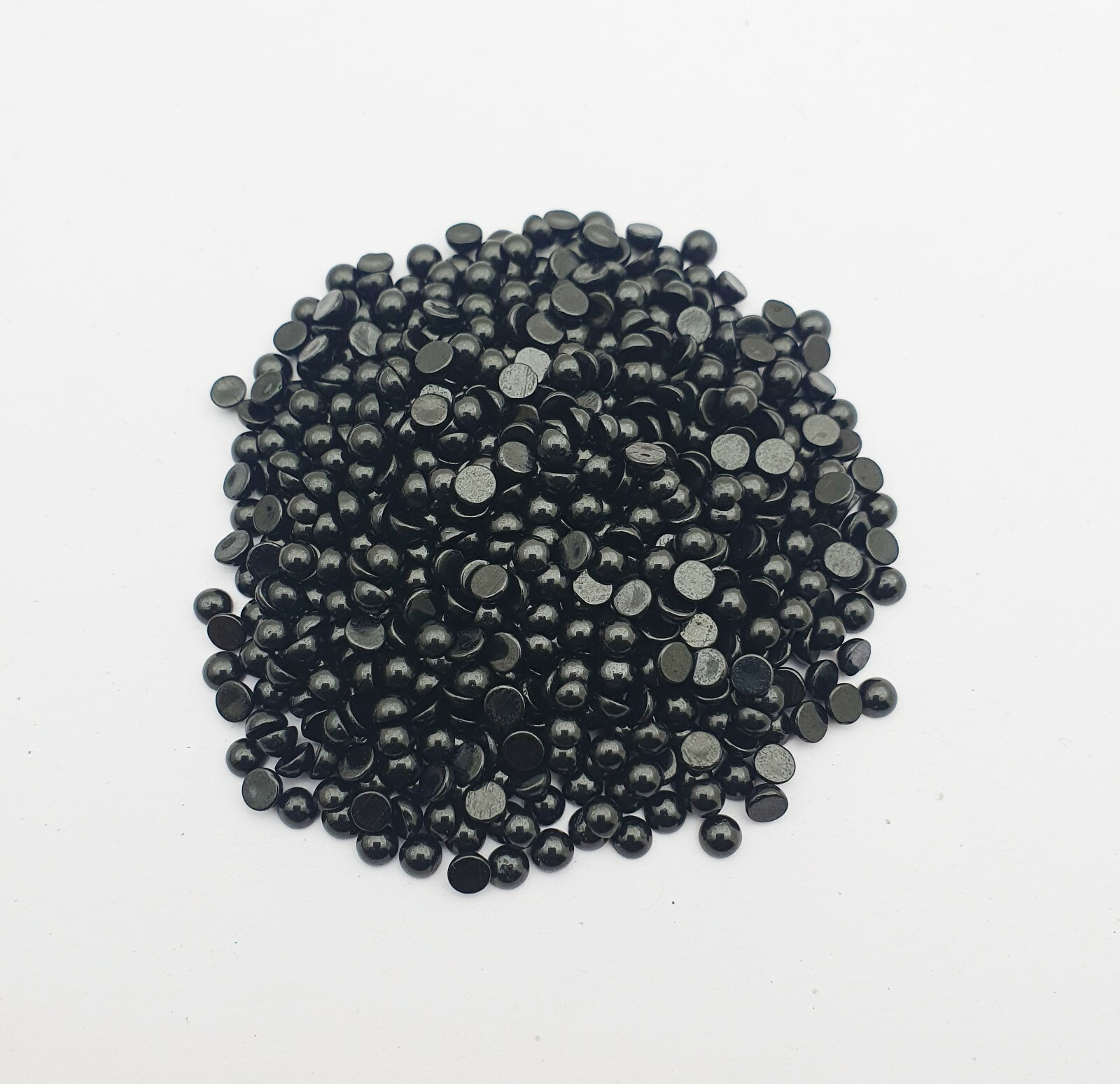 Natural Black Onyx Round Cabochon Loose Gemstone Lot 100 Pcs 3 MM