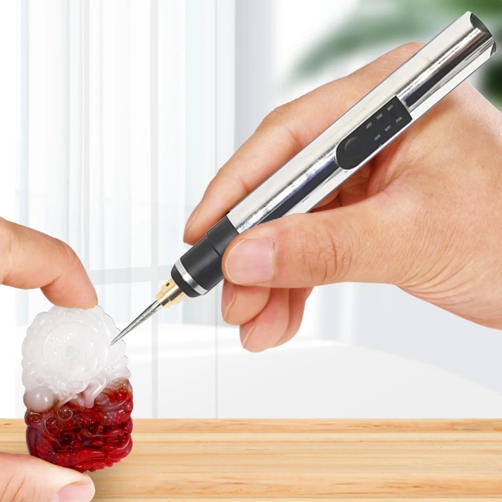 USB Rechargable Engraving Pen with 30 Bits Mini Electric DIY Engraver Cordless