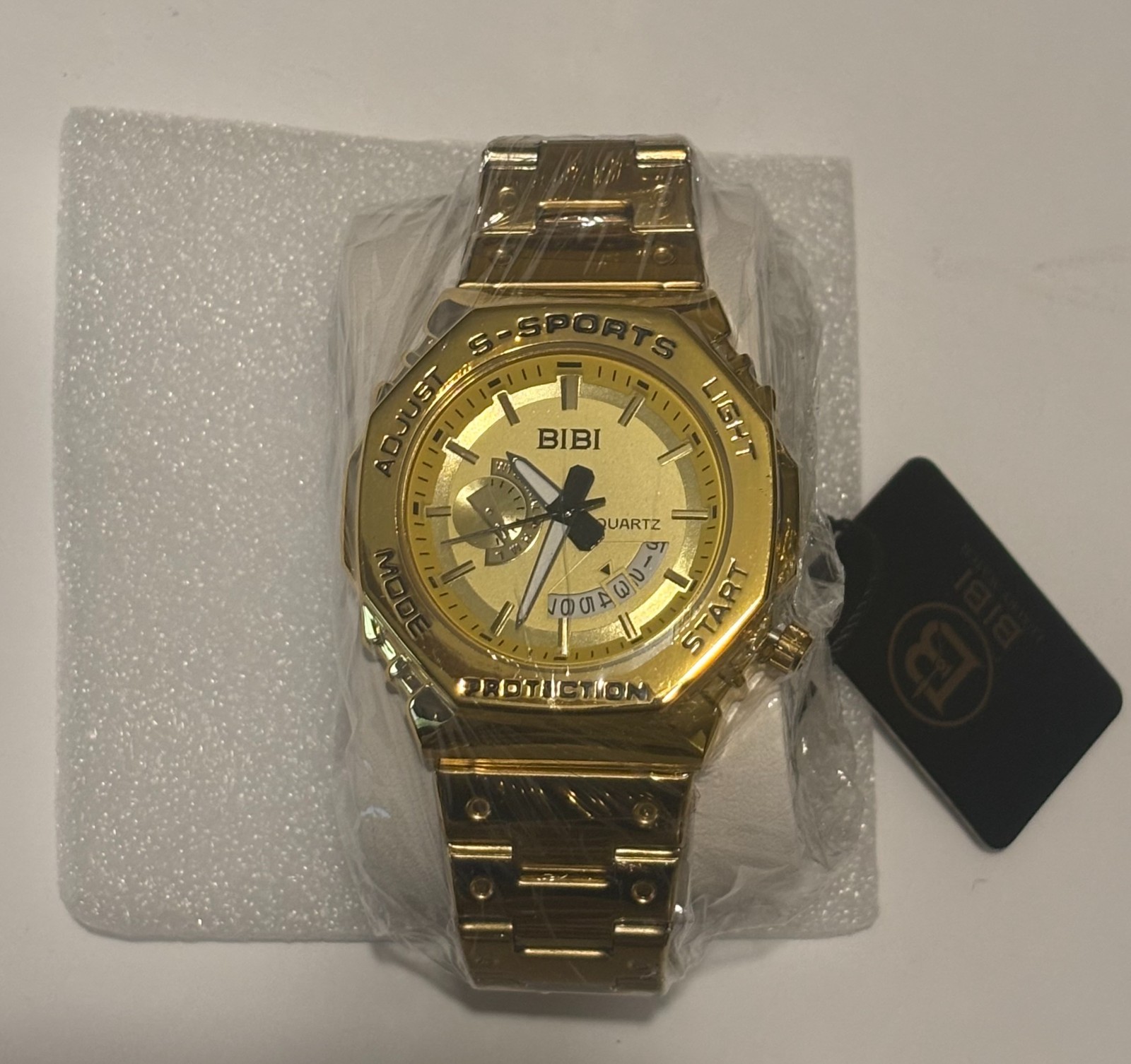 BIBI Luxury Watch Gold Dial Gold Case Gold Band New In Box Beautiful Case