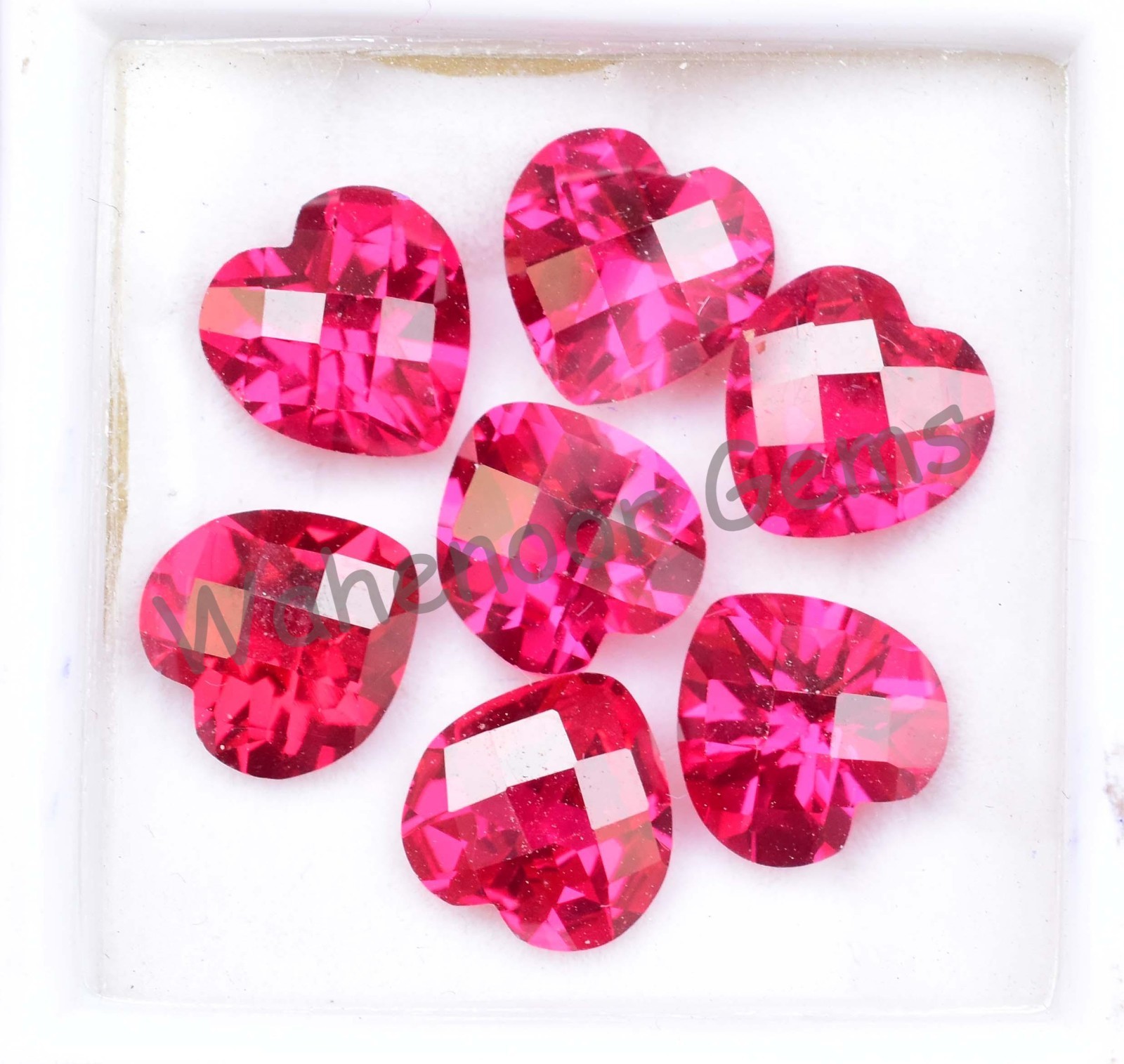 7 Pcs Natural MOGOK Red Pink Ruby 9.80 mm Certified AAA+ Loose Gemstone