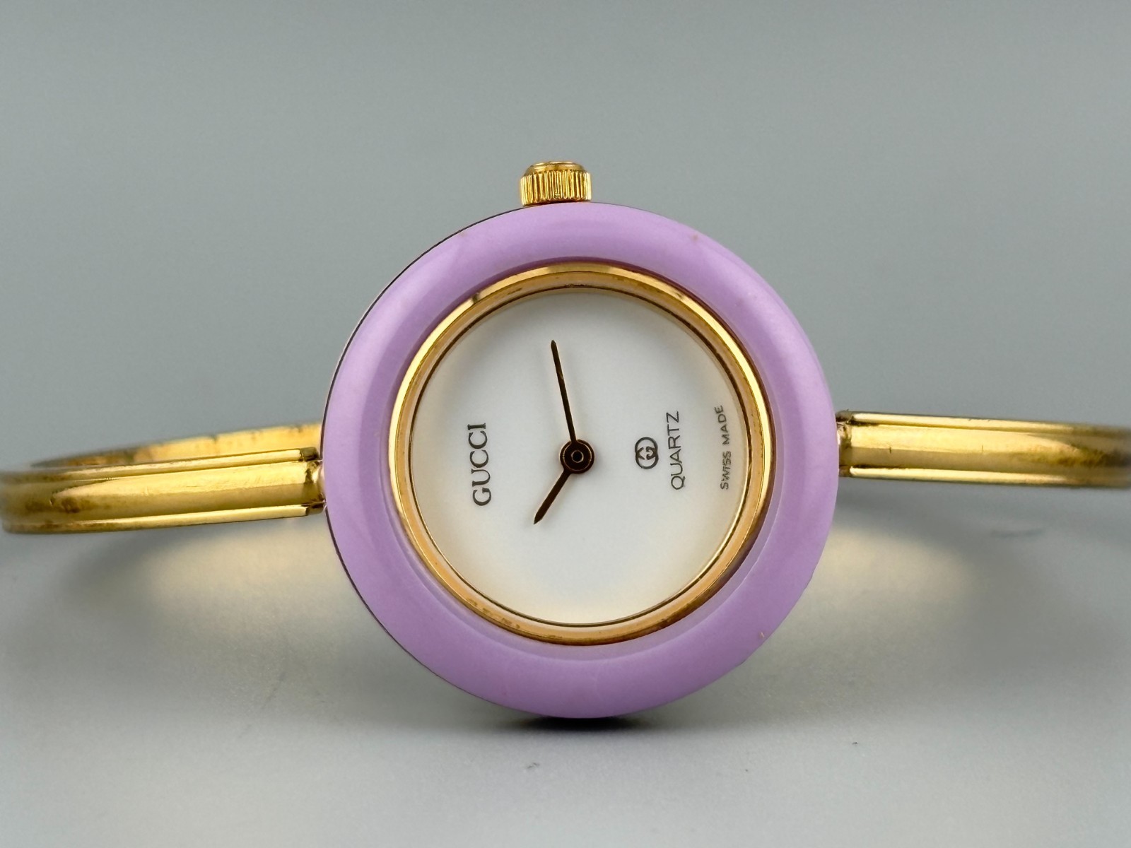 [Good] Gucci Change Bezel 1100-L Women Watch Gold White 11 Colors