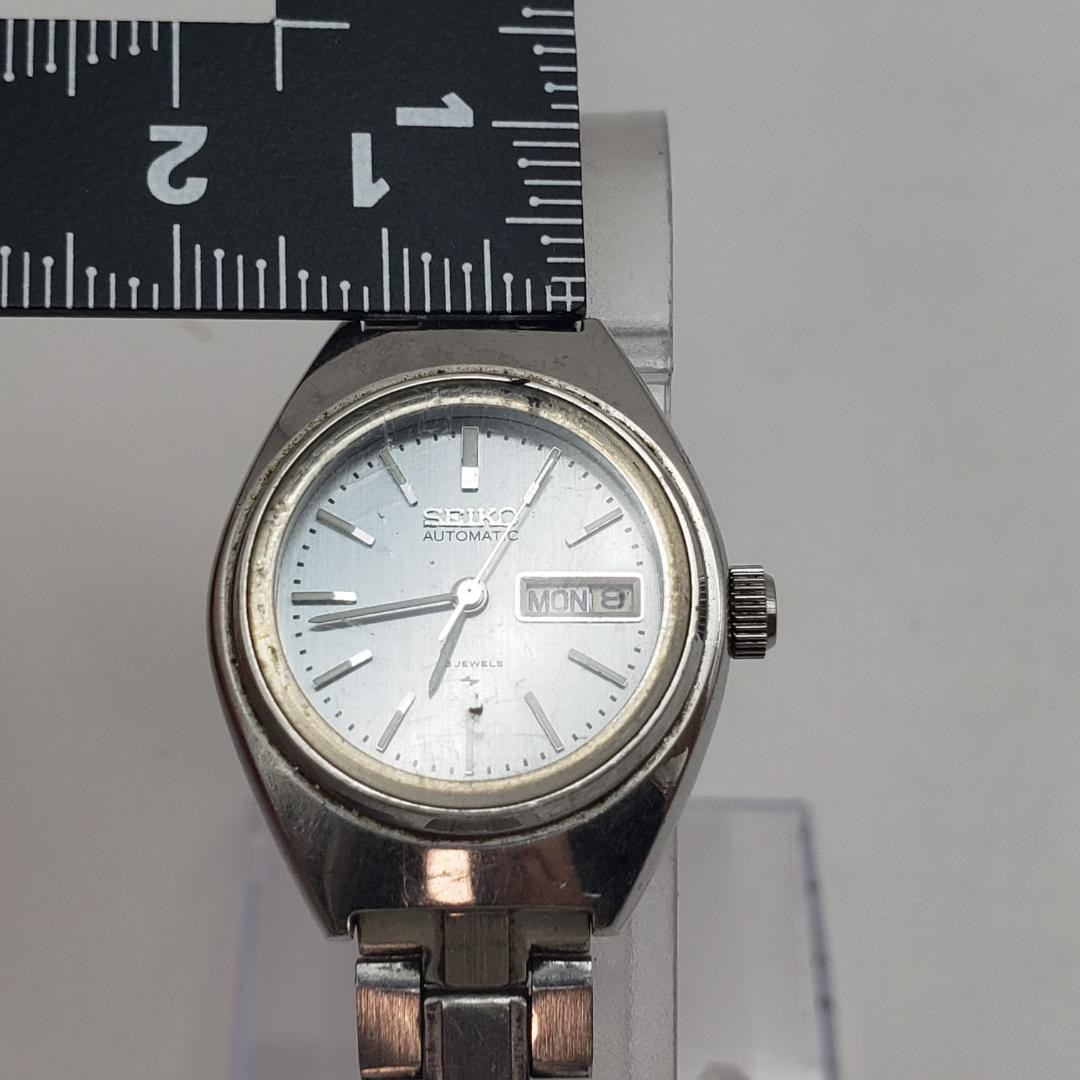 [Working Condition] SEIKO Ladies’ 23 Jewels Automatic Watch 2206-0230 Gray