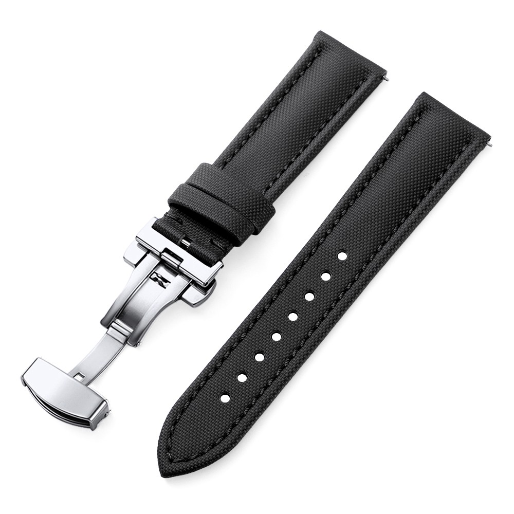 For Omega for Seiko Business Nylon Watch Strap 18/19/20/21/22mm Butterfly Buckle