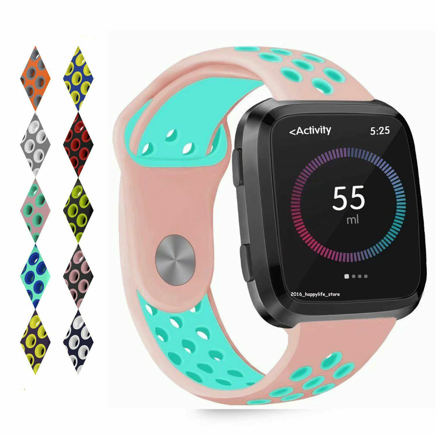 For Fitbit Versa 2 1/Lite Wrist band Breathable Sport Silicone Strap Watch Bands