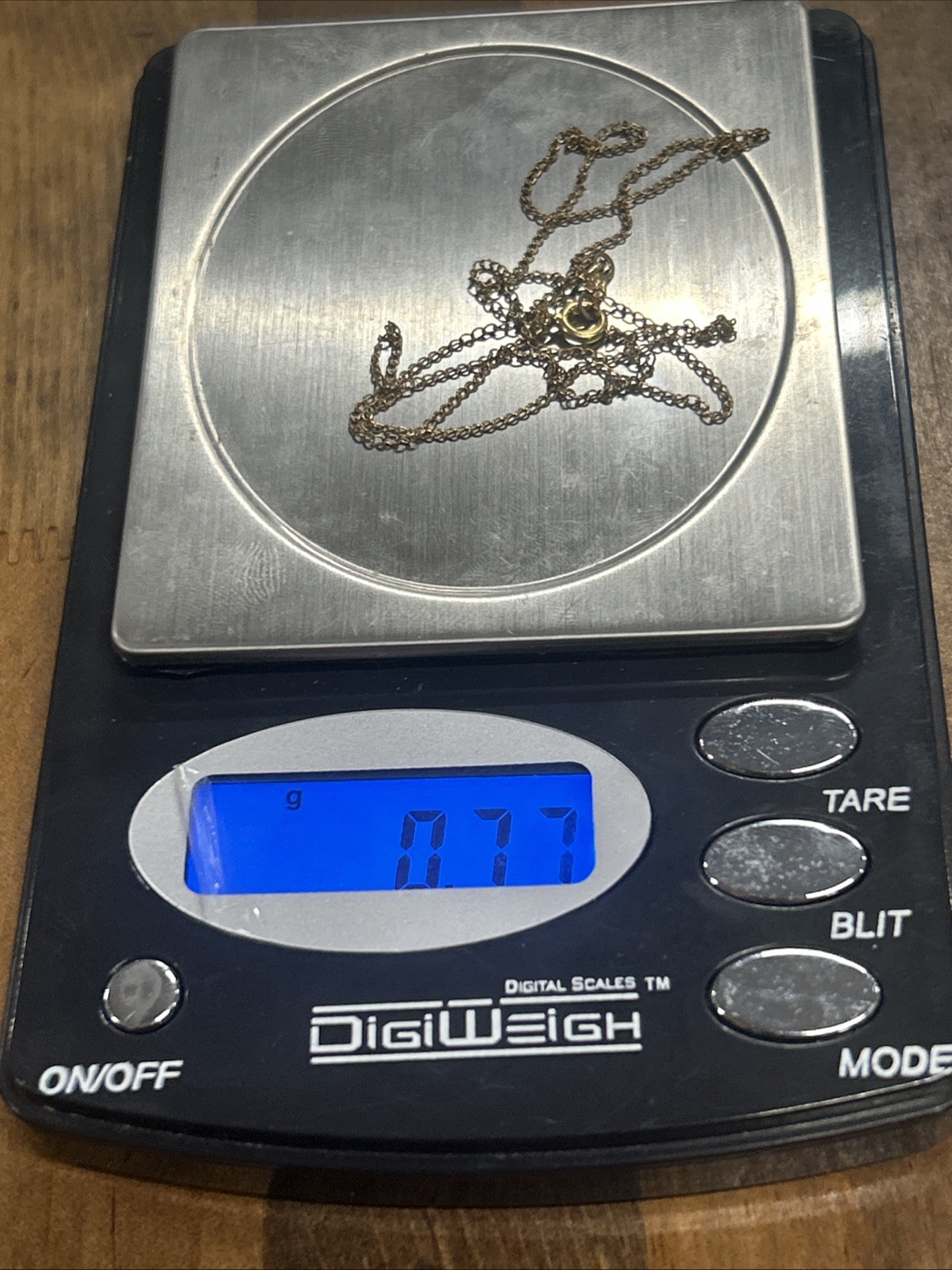 17.25” 14 Karat Gold Filled Curb Chain .77 Grams
