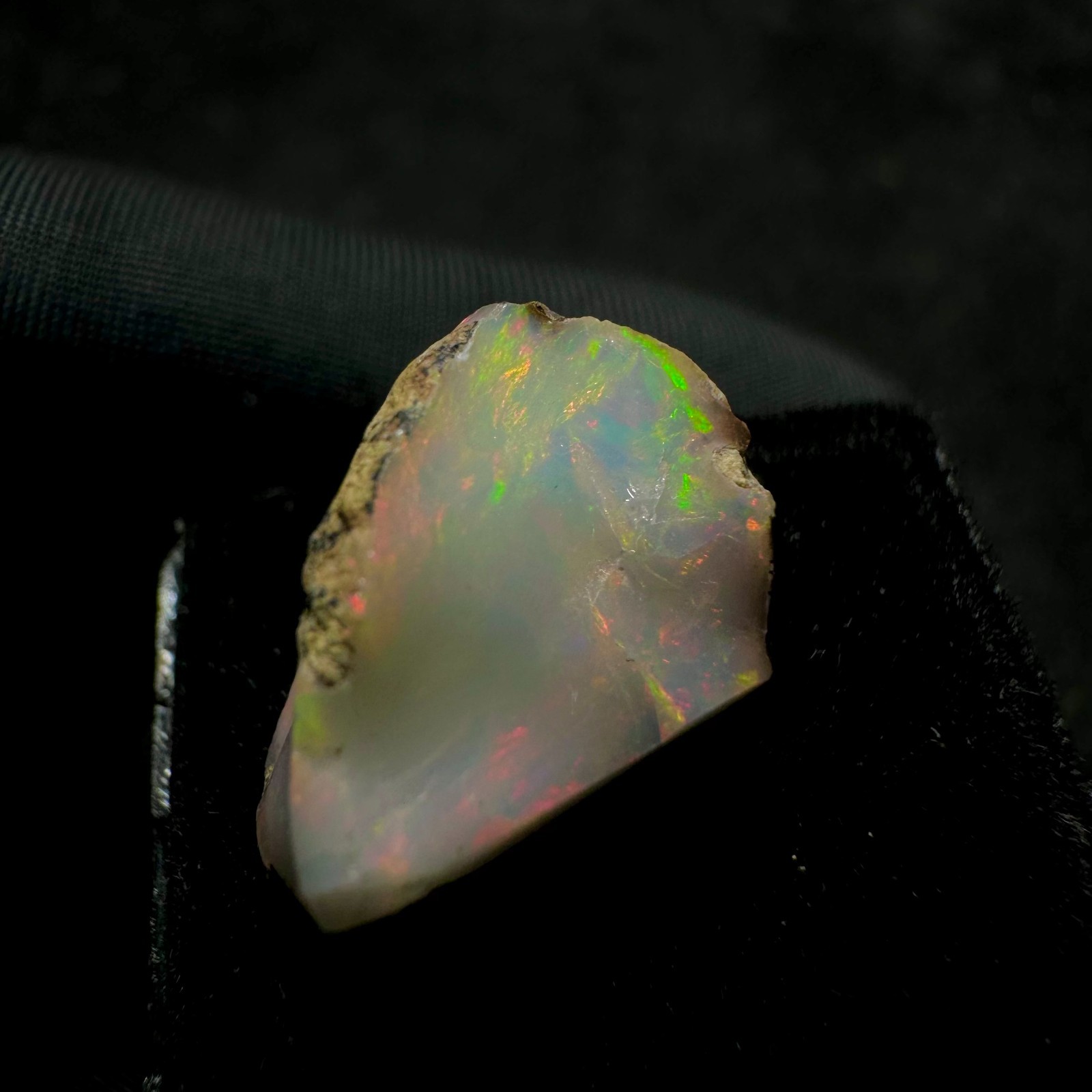 6.45 CTS Natural Ethiopian Opal Rough, Multi Fire Opal Gemstone, Welo Opal Raw.