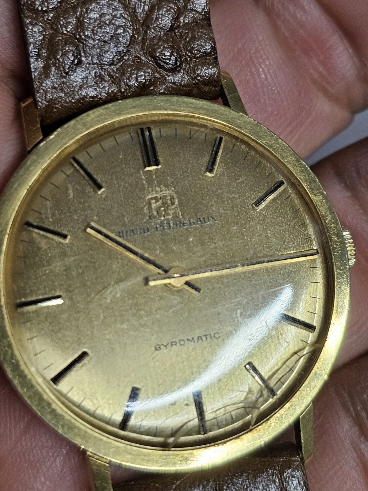 Vintage Girard Perregaux Gyromatic Gold Filled Watch 35mm