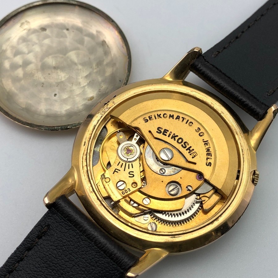 Vintage 1963 SEIKO Seikomatic 30J GOLD FILLED J14074DE Automatic Japan #2627
