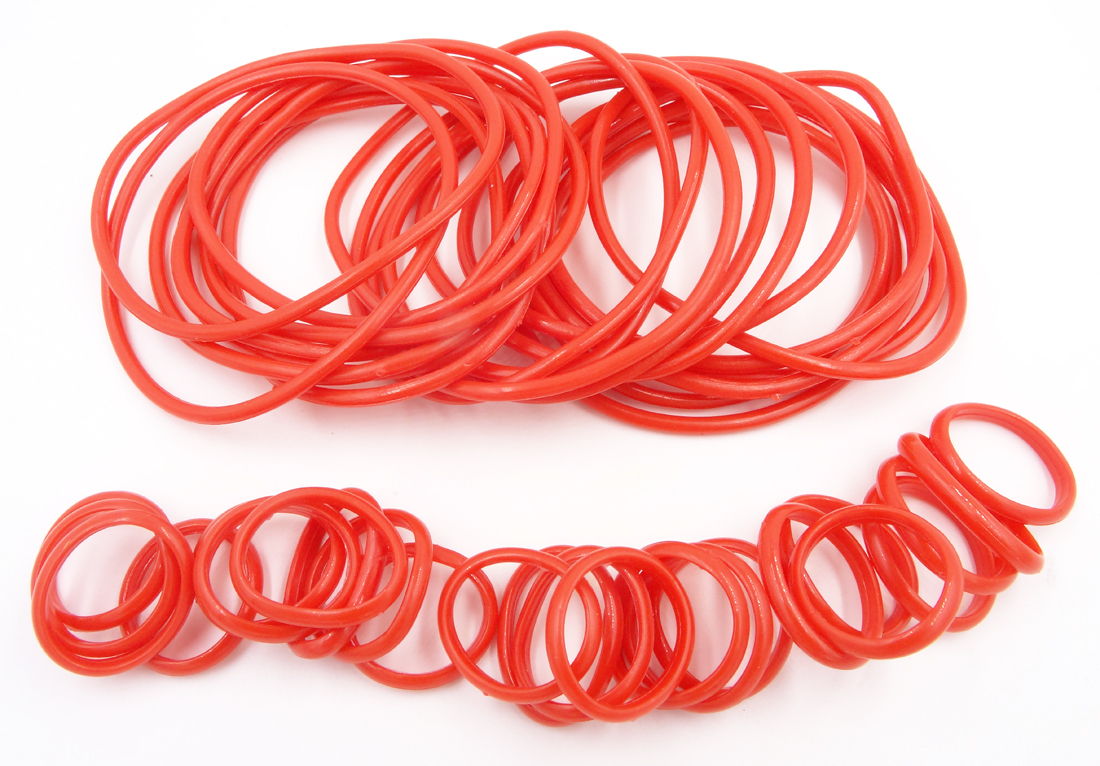 New High Quality 36 Piece Red Jelly Bracelets & Rings Set #B2010RED