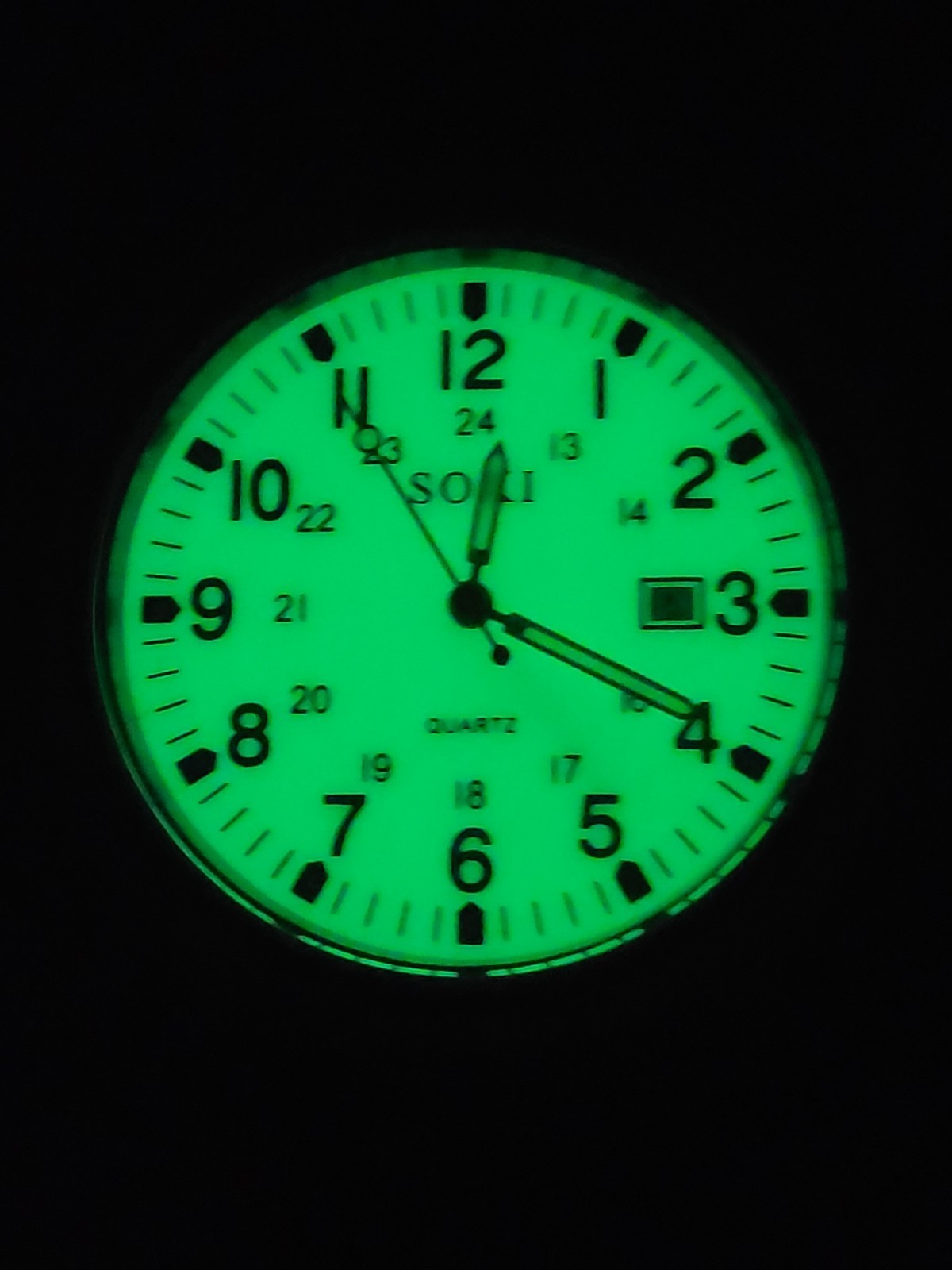 Soki Green Dial Army Military Green Nylon Band Field Watch USA Shipping. (131)