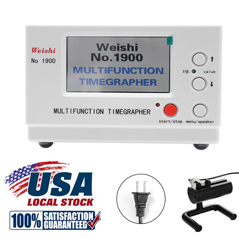 No.1900 Weishi Timegrapher Mechanical Watch Timing Machine Multifunction US Plug