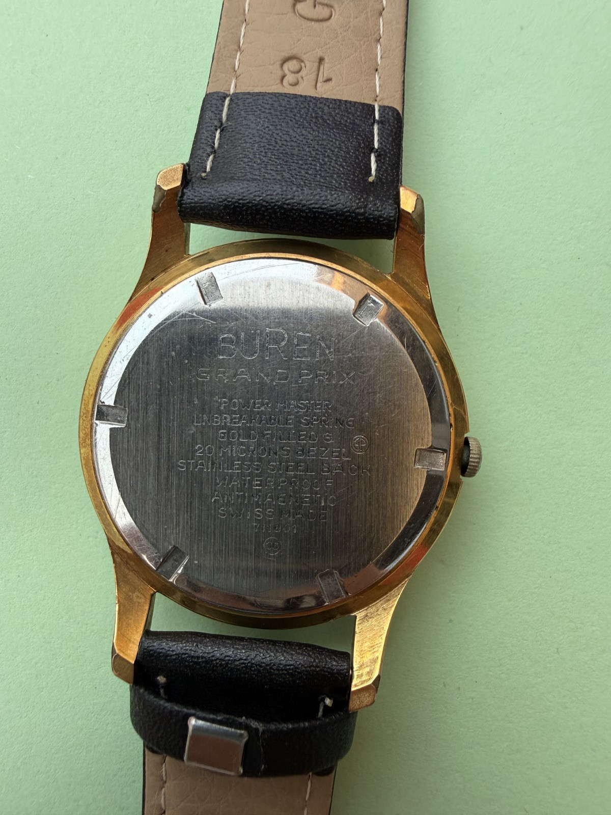 Buren Grand Prix Vintage Gold-Plated Watch